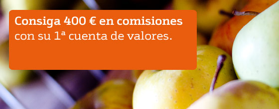 Consiga 400 euros en comisiones con su primera cuenta de valores.