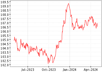 Grï¿œfico de EURO CORP BOND FI en el periodo de 1 año: muestra los últimos 365 días