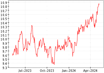 Grï¿œfico de BNP MSCI EM ESG F en el periodo de 1 año: muestra los últimos 365 días