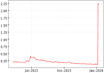 Grï¿œfico de DSS INC en el periodo de 1 año: muestra los últimos 365 días